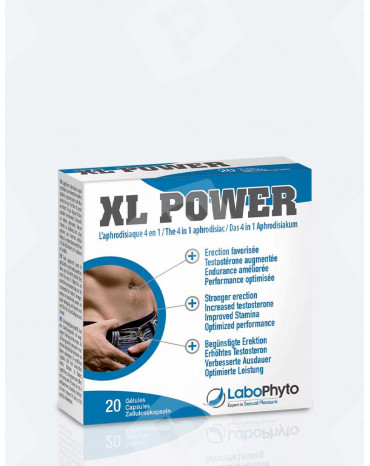 Boite d'aphrodisiaque et stimulant sexuel XL Power Labophyto, 20 gélules