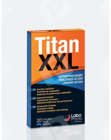 Boite de stimulant sexuel 3 en 1 Titan XXL Labophyto 20 gélules