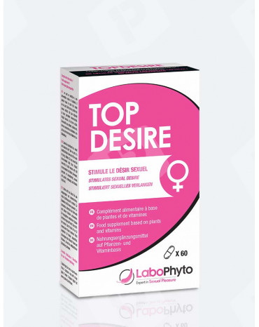 Boite de stimulants sexuels pour femme top desir. 60 gélules