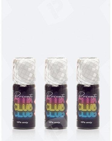 Pack de 3 poppers Private club 10 ml