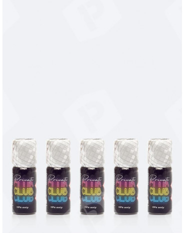 Pack de 5 poppers Private Club 10 ml