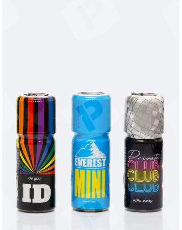 Pack Party Edition : ID 10 ml, Everest Mini 10 ml et Private Club 10 ml