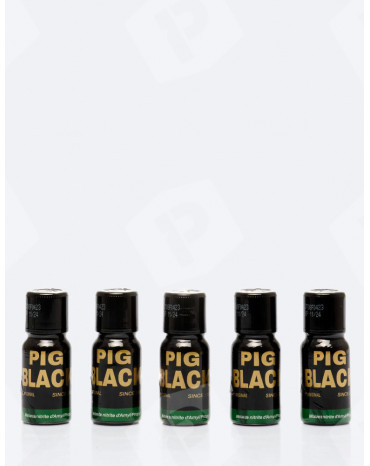 Pack de 5 poppers Pig Black 15 ml