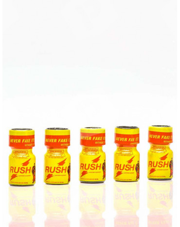 Poppers rush jaune en pack de 5 flacons