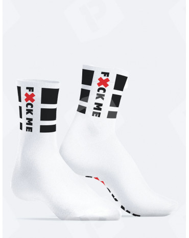 Chaussettes blanches "Fuck Me" - SneakXX