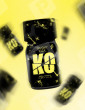 Poppers KO maxi format 30 ml sur fond jaune
